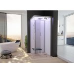 HOESCH SensePerience Kabina parowa kwadratowa prawa bez brodzika 1000x1000 czarna 531111B.552