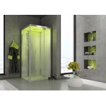 HOESCH SensePerience Kabina parowa kwadratowa prawa z brodzikiem z odlewu mineralnego 1000x1000 biała 531111xA.010550 