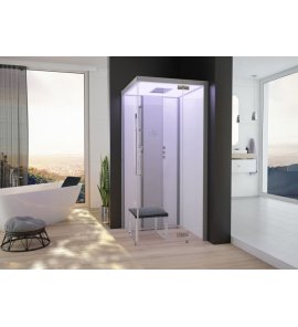 HOESCH SensePerience Kabina parowa prostokątna prawa bez brodzika 1400x1000 biała 531341B.550