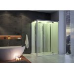 HOESCH SensePerience Kabina parowa prostokątna prawa z brodzikiem z odlewu mineralnego 1800x1000 biała 531381xA.010550