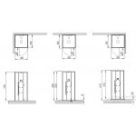 HOESCH SensePerience Kabina parowa kwadratowa lewa bez brodzika 1000x1000 biała 532111B.550