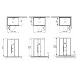 HOESCH SensePerience Kabina parowa prostokątna lewa bez brodzika 1400x1000 biała 532341B.550