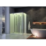 HOESCH SensePerience Kabina parowa prostokątna lewa z brodzikiem z odlewu mineralnego 1600x1000 biała 532361xA.010550