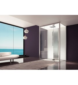 HOESCH SensePerience Kabina parowa prostokątna przyścienna bez brodzika 1400x1000 biała 533341B.550