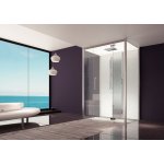 HOESCH SensePerience Kabina parowa prostokątna przyścienna z brodzikiem z odlewu mineralnego 1200x1000 biała 533321xA.010550