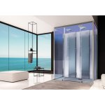 HOESCH SensePerience Kabina parowa prostokątna przyścienna z brodzikiem z odlewu mineralnego 1800x1000 biała 533381xA.010550