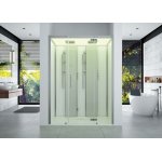 HOESCH SensePerience Kabina parowa prostokątna prawa do montażu we wnęce z brodzikiem z odlewu mineralnego 1800x1000 biała 534381xA.010550