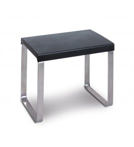 HOESCH SensePerience Taboret stal nierdzewna/PU 383x450x450 czarny 27772