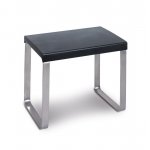 HOESCH SensePerience Taboret stal nierdzewna/PU 383x450x450 czarny 27772