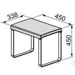 HOESCH SensePerience Taboret stal nierdzewna/PU 383x450x450 czarny 27772