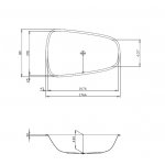 Hoesch SingleBath Duo Wanna do zabudowy prawa 1766x1141 mm biały 3686.010