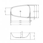 Hoesch SingleBath Duo Wanna wolnostojąca z obudową lewa 1797x1172 mm biały 3698.010