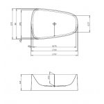 Hoesch SingleBath Duo Wanna wolnostojąca z obudową prawa 1797x1172 mm biały 3699.010