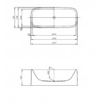Hoesch SingleBath Uno Wanna wolnostojąca z obudową 1786x770 mm biały 3697.010