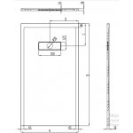 HOESCH Sola Brodzik z odlewu mineralnego 1400x800x15 biały 4370xA.010
