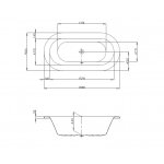Hoesch Starck 1 Wanna do zabudowy 1800x900 mm biały 6020.010010