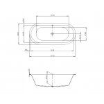 Hoesch Starck 2 Wanna do zabudowy 1750x800 mm biały 6135.010