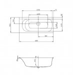 Hoesch Thasos Wanna do zabudowy 1800x800 mm biały 3741.010