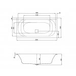Hoesch Thasos Wanna do zabudowy 2000x1000 mm biały 3742.010