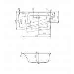 Hoesch Thasos Wanna trapezowa lewa do zabudowy 1500x1000 mm biały 3745.010
