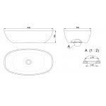 Holbi Tefia Umywalka nablatowa Solid Color 1.02.008.11.3.RAL9005 WYPRZEDAŻ EKSPOZYCJI!!