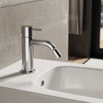 Hotbath Archie Bateria bidetowa jednouchwytowa Brushed steel AR018.IX