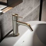 Hotbath Archie Bateria umywalkowa jednouchwytowa Brushed steel AR003.IX