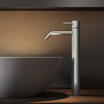 Hotbath Archie Bateria umywalkowa Wysoka jednouchwytowa Brushed steel AR003H.IX