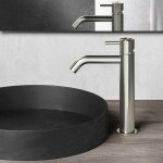 Hotbath Archie Bateria umywalkowa jednouchwytowa Brushed steel AR003M.IX