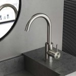   Hotbath Archie Bateria umywalkowa z obrotową wylewką Brushed steel AR004.IX W MAGAZYNIE!!