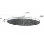 Hotbath Archie Deszczownica Ø 300 mm Brushed steel AR106.IX