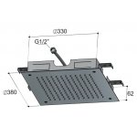 Hotbath Archie Deszczownica podtynkowa 38x38 cm Brushed steel AR110.IX