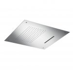 Hotbath Archie Deszczownica podtynkowa z kaskadą 50x50 cm Brushed steel AR142.IX