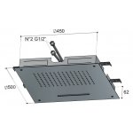 Hotbath Archie Deszczownica podtynkowa z kaskadą 50x50 cm Brushed steel AR142.IX