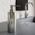 Hotbath Archie Dozownik do mydła w płynie wolnostojący Brushed steel ARA10.IX