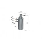 Hotbath Archie Dozownik mydła płynnego ścienny Brushed steel ARA09.IX