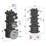 Hotbath Archie Element podtynkowy do baterii termostatycznej podtynkowej z 2 wylotami MHF002