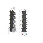 Hotbath Archie Element podtynkowy do baterii termostatycznej podtynkowej z 4 wylotami MHF004