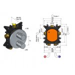 Hotbath Archie Element podtynkowy do baterii termostatycznej podtynkowej z 2-drożnym przełącznikiem MB009