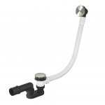 Hotbath Archie Odpływ wannowy z przelewem Brushed steel AR132.IX