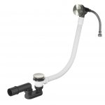 Hotbath Archie Odpływ wannowy z przelewem Brushed steel AR133.IX