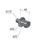 Hotbath Archie Przyłącze kątowe Brushed steel AR517.IX