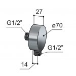 Hotbath Archie Przyłącze kątowe Brushed steel AR500.IX
