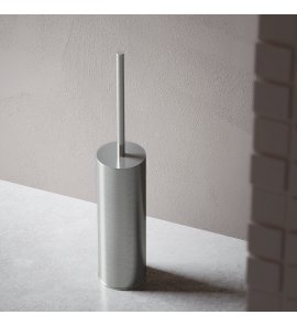 Hotbath Archie Szczotka do WC wolnostojąca Brushed steel ARA12.IX