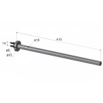 Hotbath Archie Wieszak na ręcznik 40 cm Brushed steel ARA08.IX