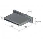 Hotbath Archie Wylewka kaskadowa do prysznica Brushed steel AR160.IX