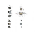 Hotbath Cobber Bateria natryskowa termostatyczna podtynkowa z 2 zaworami element zewnętrzny Brushed nickel CB007.GN