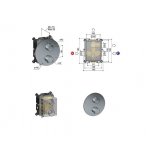 Hotbath Cobber Element podtynkowy baterii natryskowej termostatycznej z 2-drożnym HB009