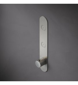 Hotbath Cobber Bateria termostatyczna dwudrożna podtynkowa z przyciskiem Brushed nickel PB066.GN