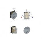 Hotbath Cobber Bateria termostatyczna dwudrożna podtynkowa z przyciskiem element zewnętrzny Brushed nickel PB009.GN